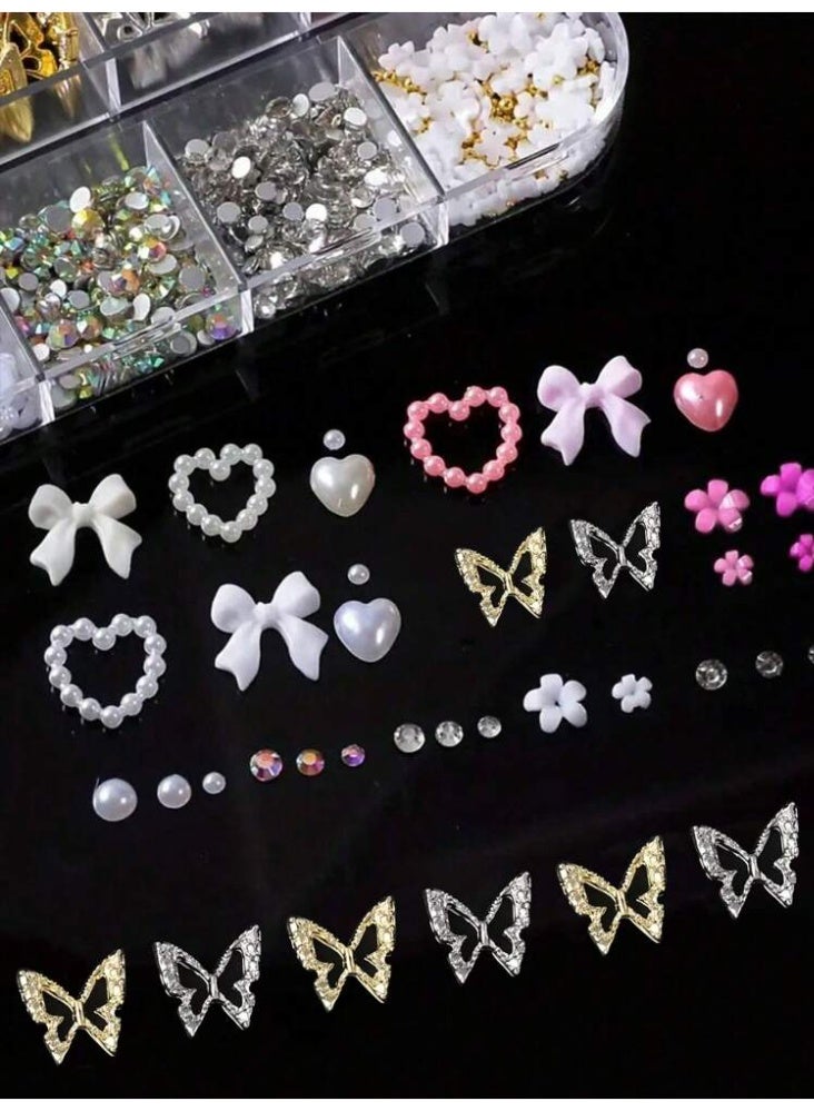 Turn Your Nails into a Masterpiece! ✨ 3D Nail Art Charms Collection – Stunning Butterfly, Bow & Flower Accents for a Luxury Finish" - Image 3